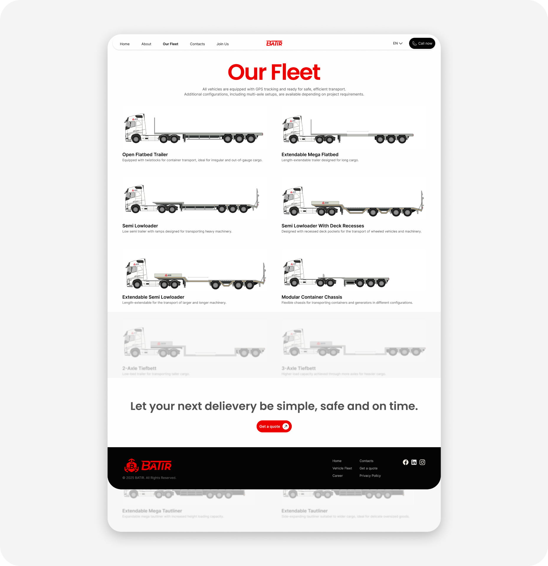 Batir fleet overview