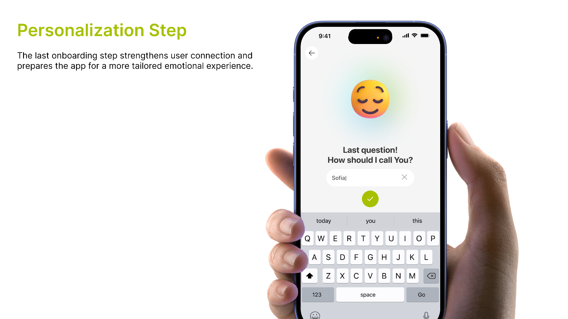 Moodwings personalization step